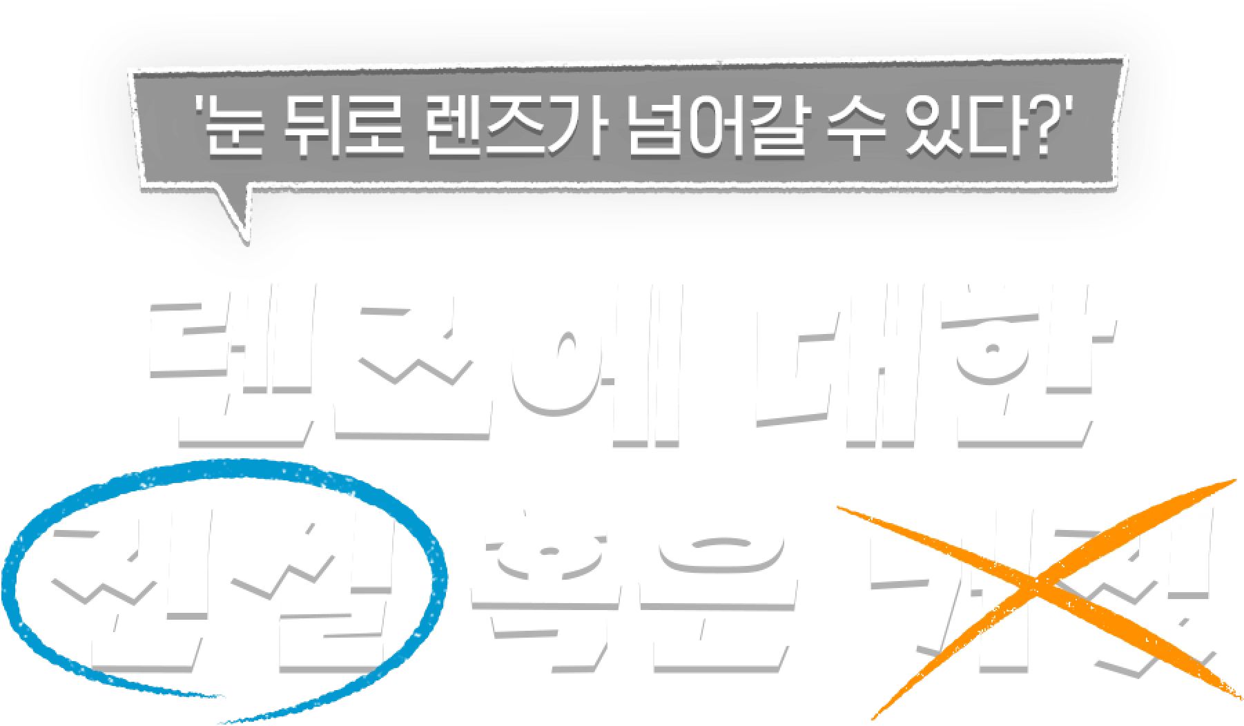 '눈 뒤로 렌즈가 넘어갈 수 있다?' 렌즈에 대한 진실 혹은 거짓